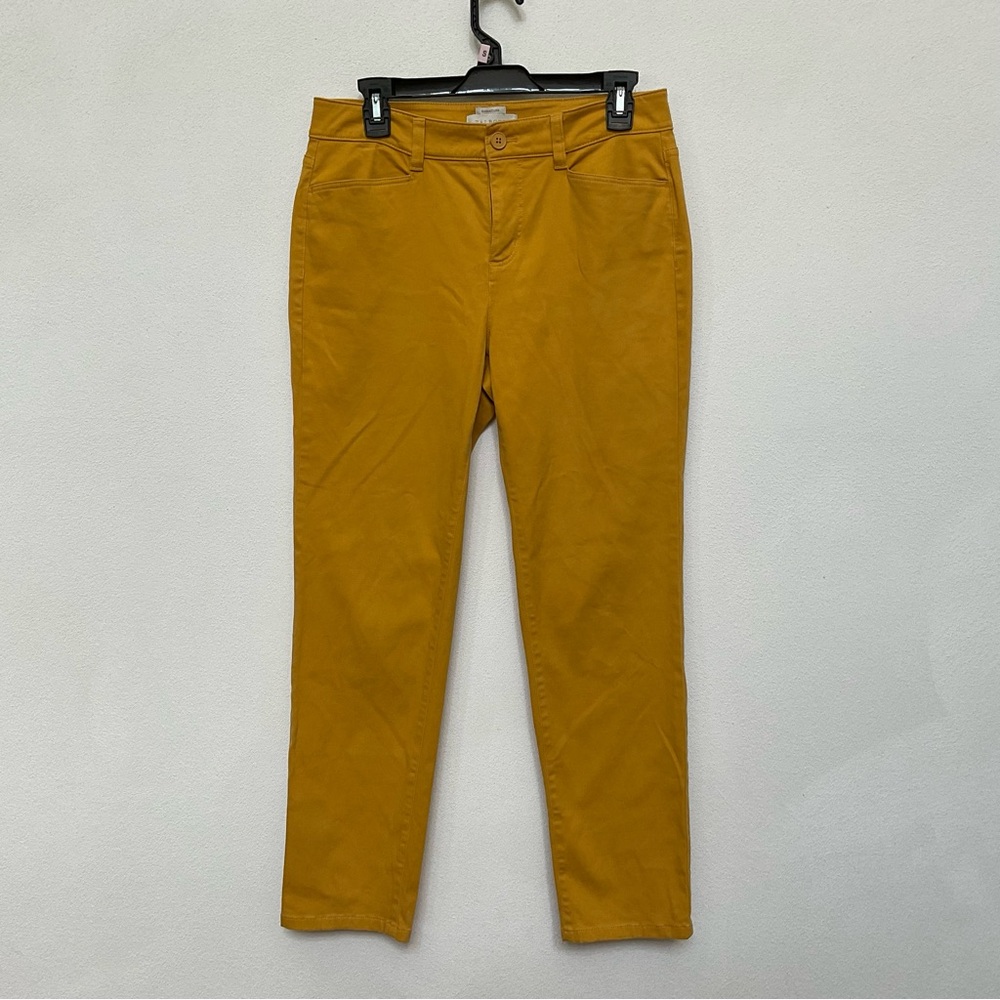 Talbots Signature Golden Mustard Yellow Straight Leg Pants Size 6 Fall Earth